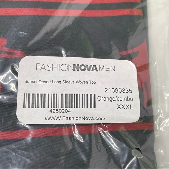 Fashion Nova Mens Sunset Desert Long Sleeve Western Button Up Shirt - Picture 7 of 8